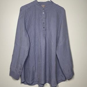 J. Jill  Casual Quarter Button-Down Shirt Silk Tunic